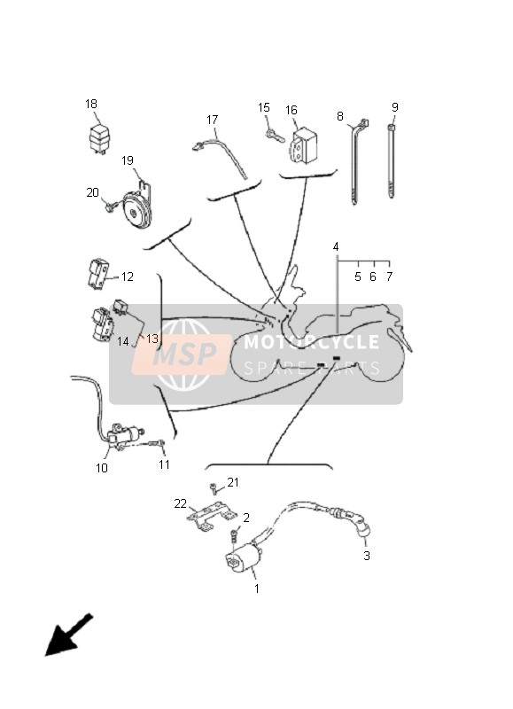 5VX833710100, Signalhorn, Yamaha, 0